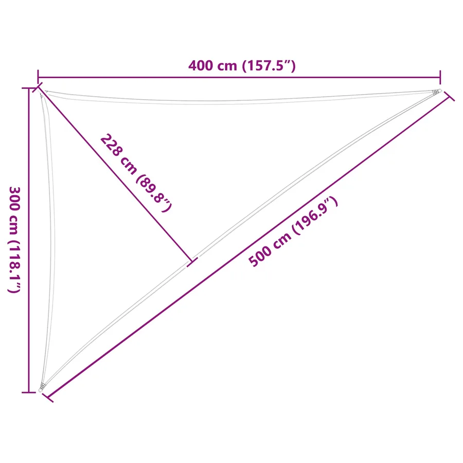 Voile d'ombre Orange et marron 3 x 4 x 5 m - 8