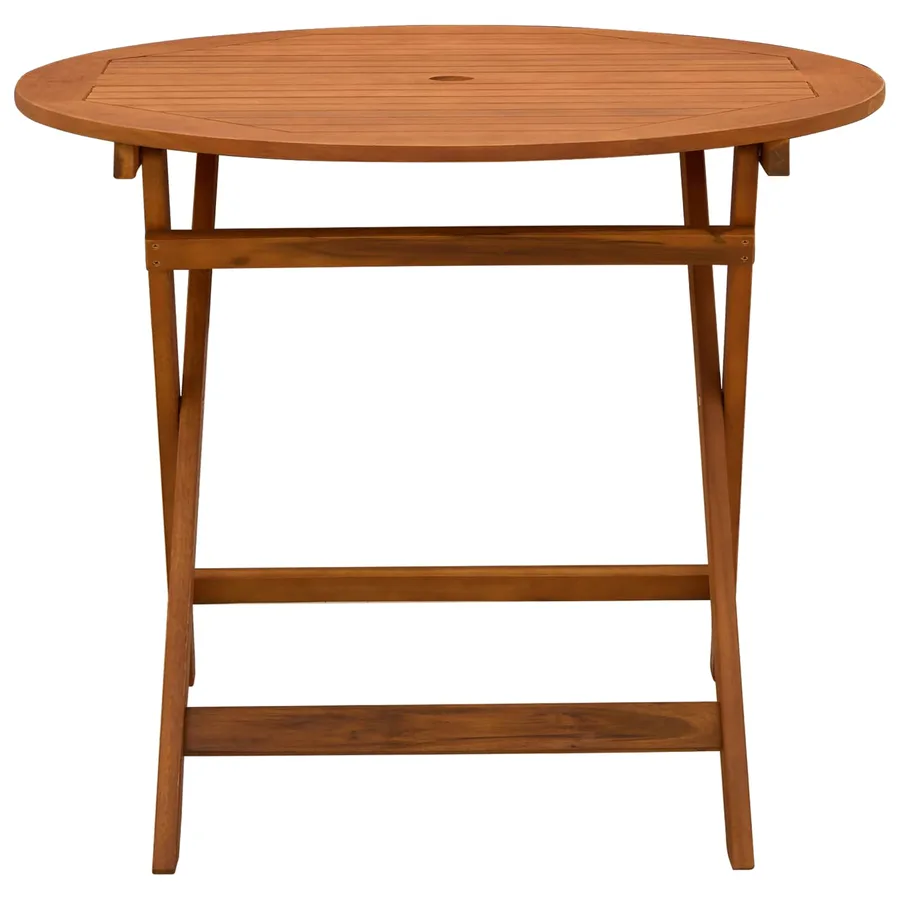 Table de jardin pliante Marron Ø 90 x 75 cm - 3