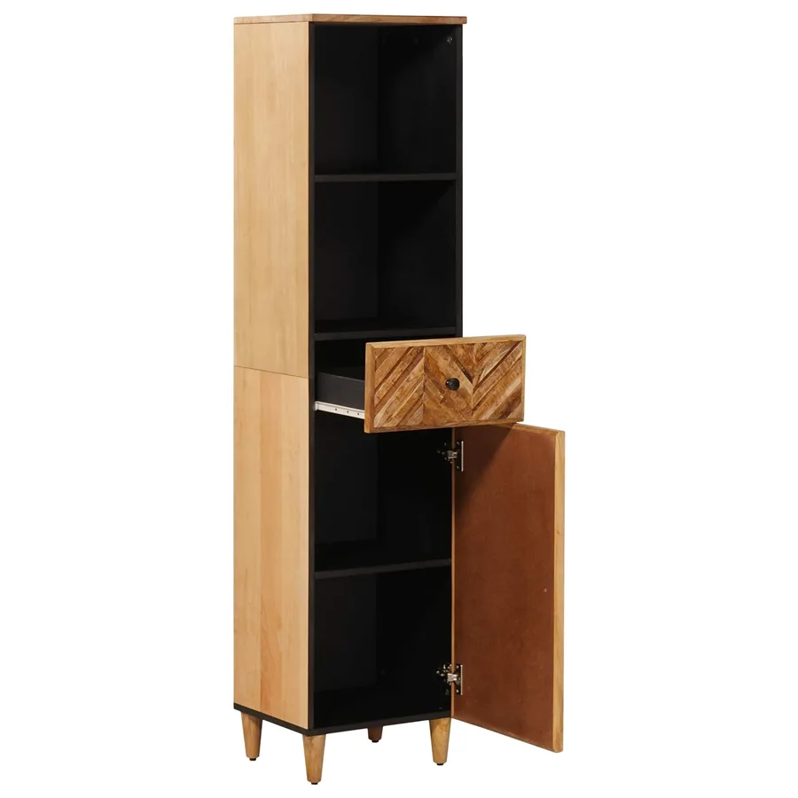 Cabinet de salle de bain avec tiroir Marron 38 x 33,5 x 160 cm - 2