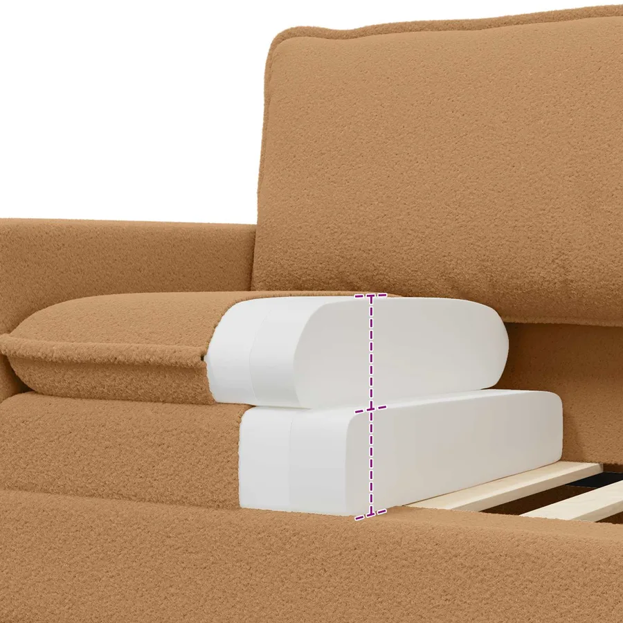 Canapé Beige 156 x 81 x 87,5 cm Tissu - 7