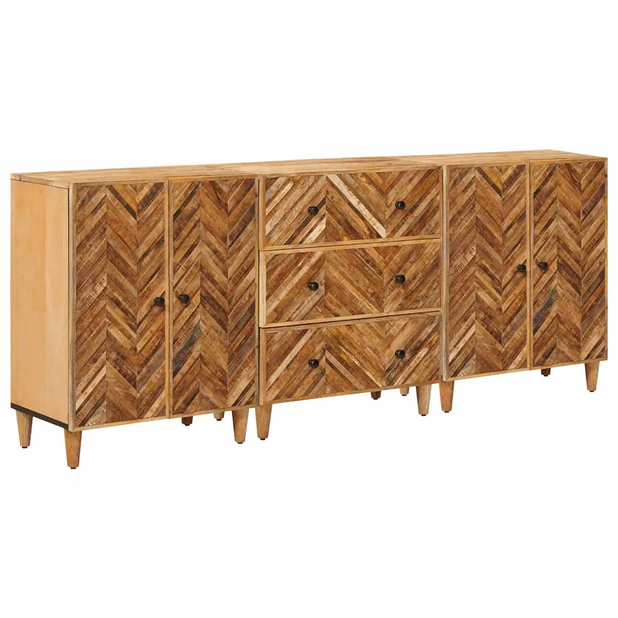 Armoires de rangement 3 pcs Marron 60 x 33,5 x 75 cm