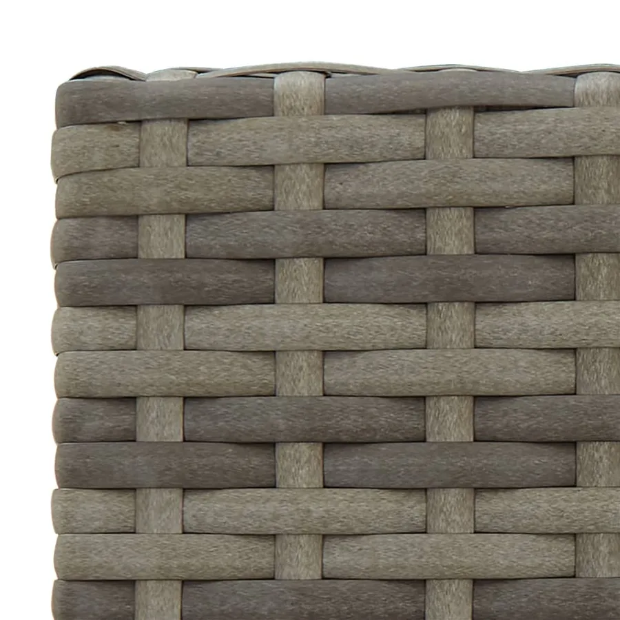 Ensemble de bar de jardin 9 pcs gris résine tressée - 7