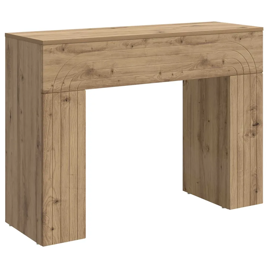 Table basse Chêne artisanal 102 x 35 x 75 cm Bois d'ingénierie - 2