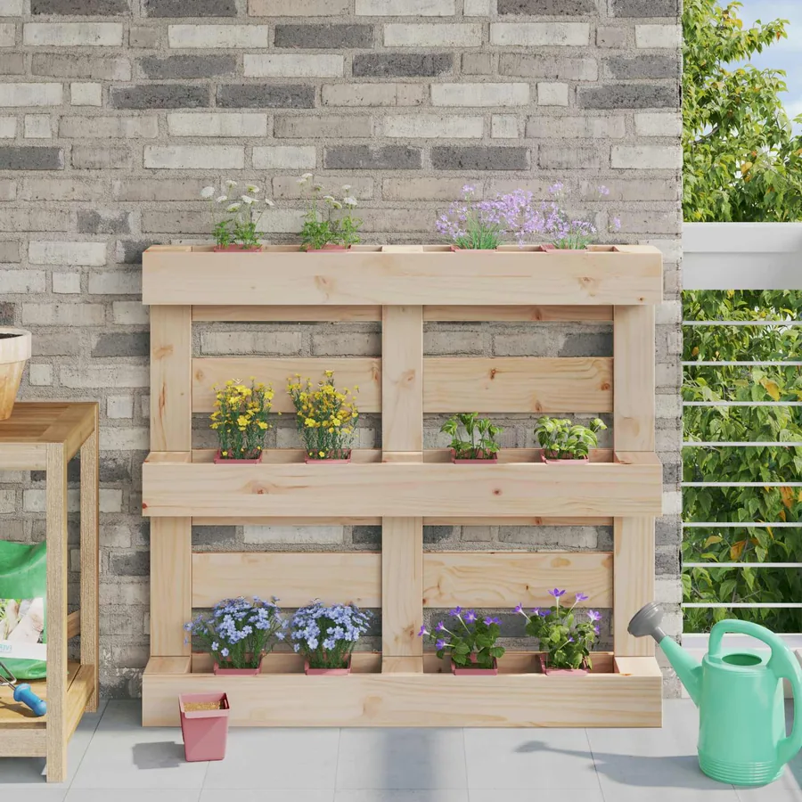 Caisses à fleurs pour palettes Euro 24 pcs Marron