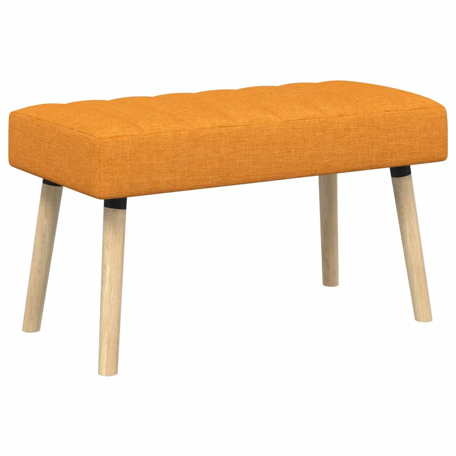 Banc capitonné canal Jaune foncé 80 x 40 x 46 cm Tissu - 2