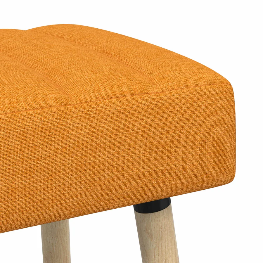 Banc capitonné canal Jaune foncé 80 x 40 x 46 cm Tissu - 6