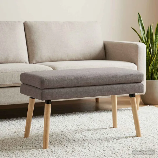 Banc à double couche Taupe 80 x 40 x 47 cm Tissu