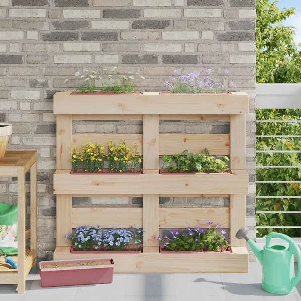 Caisses à fleurs pour palettes Euro 24 pcs Marron