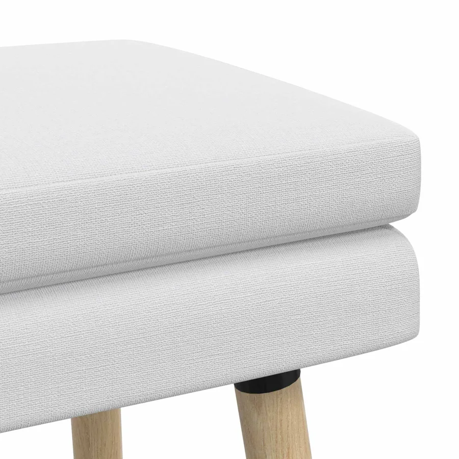 Banc à double couche Blanc 80 x 40 x 47 cm Tissu - 6