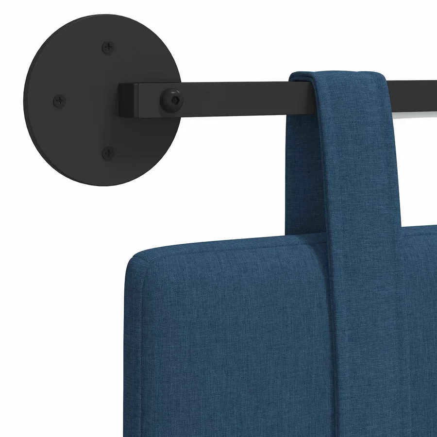 Tête de lit suspendue Avec lumière LED Bleu Tissu - 10