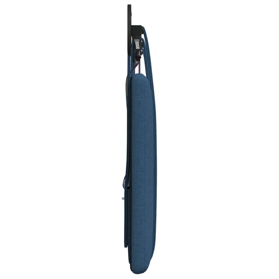 Tête de lit suspendue Avec lumière LED Bleu Tissu - 7
