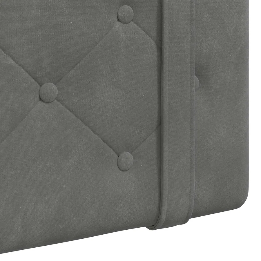 Tête de lit suspendue Avec lumière LED Gris foncé Velours - 9