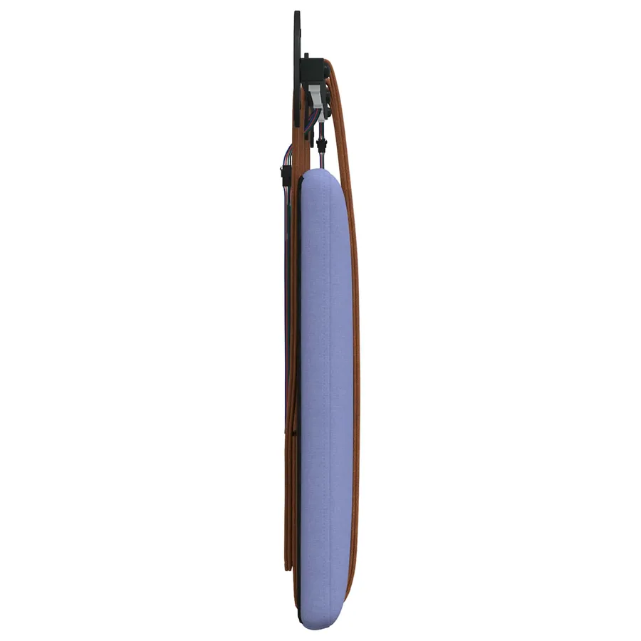 Tête de lit suspendue Avec lumière LED Bleu denim PU antique - 7