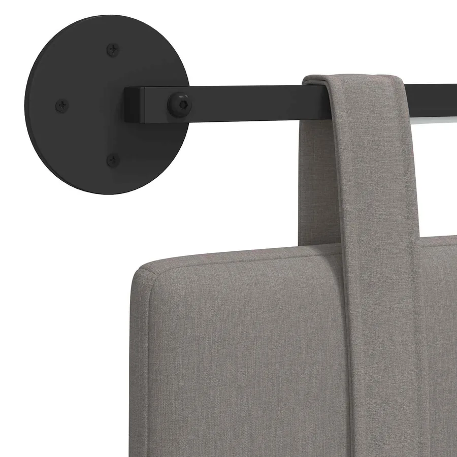 Tête de lit suspendue Avec lumière LED Taupe Tissu - 8