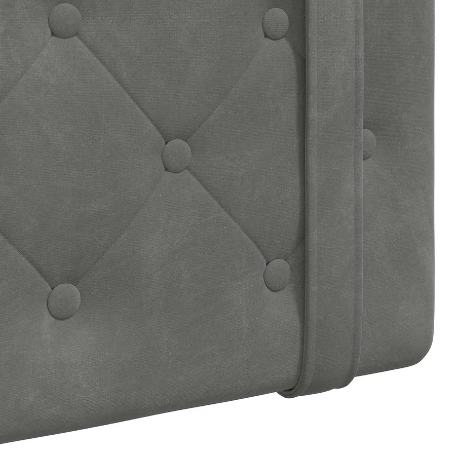 Tête de lit suspendue Avec lumière LED Gris foncé Velours - 9