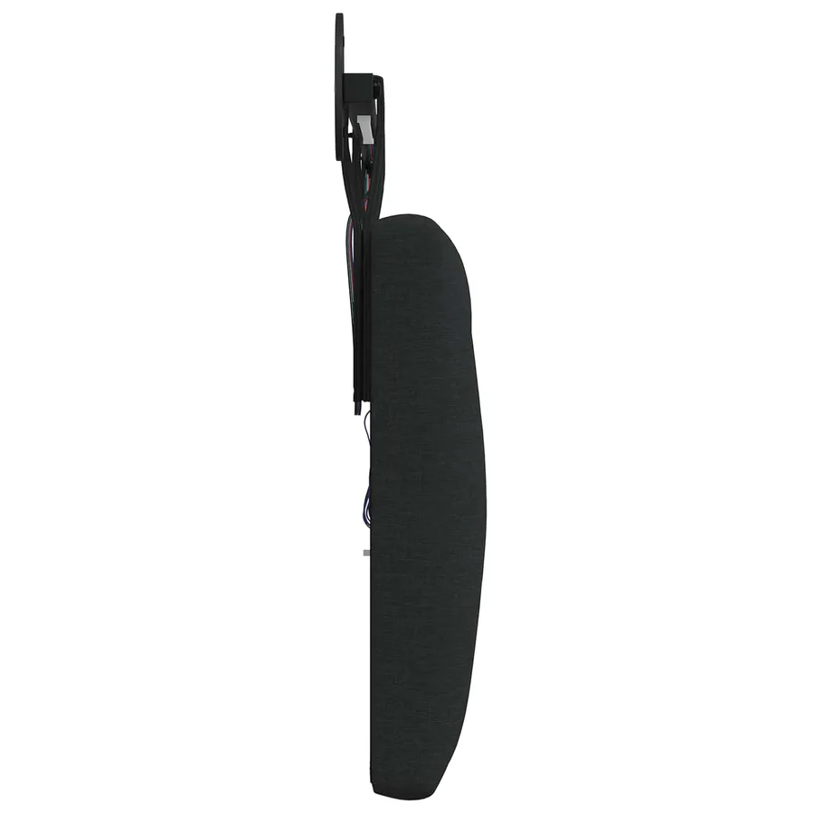 Tête de lit suspendue Avec lumière LED Noir Tissu - 7