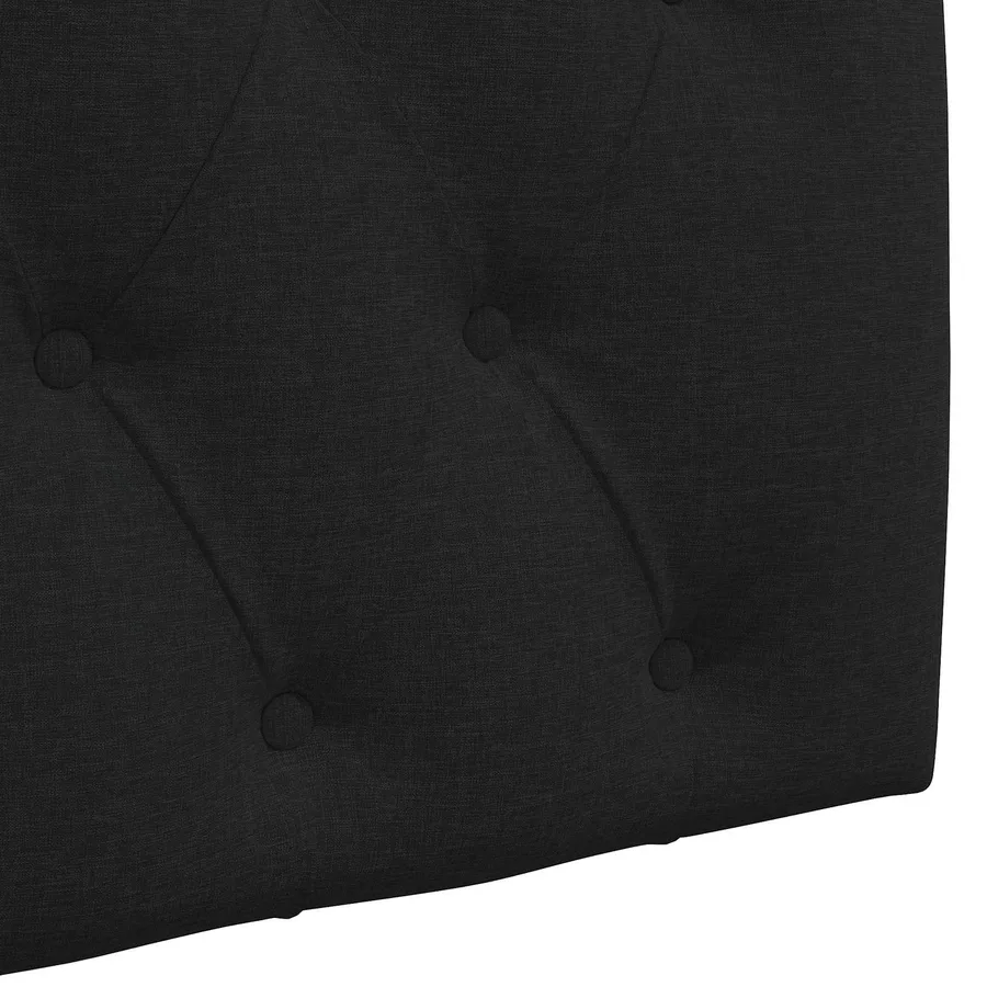 Tête de lit suspendue Avec lumière LED Noir Tissu - 9