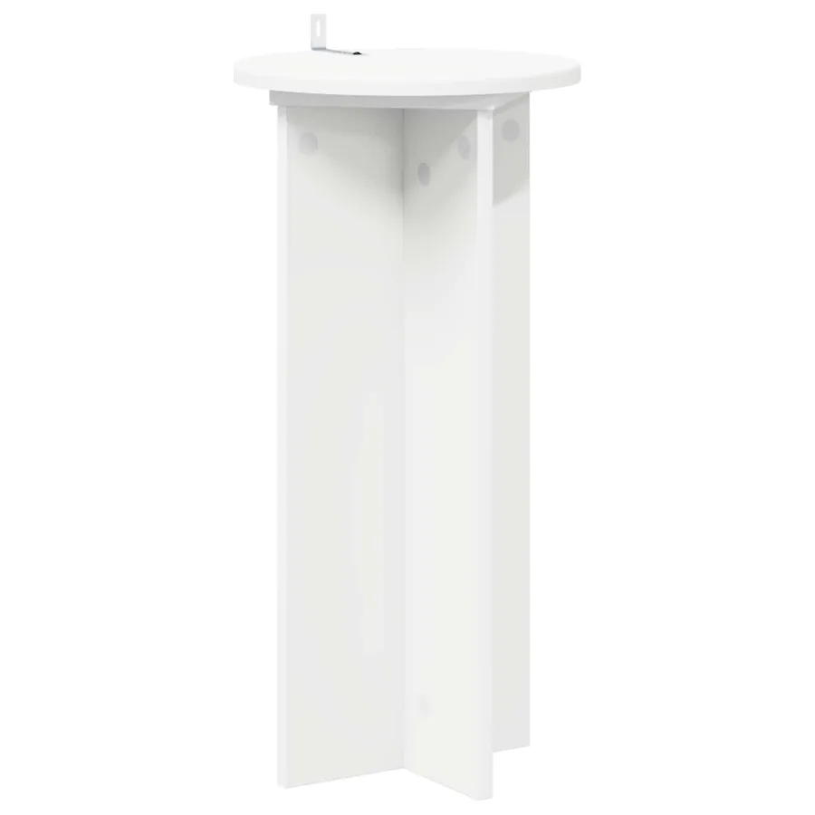 Support de Plante 2 pcs Blanc Ø29,5 x 60 cm Bois d'ingénierie - 5