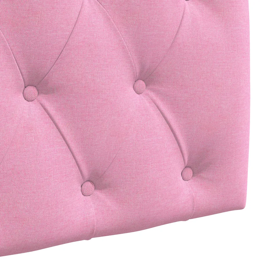 Tête de lit suspendue Avec lumière LED Rose Tissu - 9