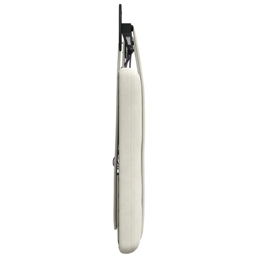 Tête de lit suspendue Avec lumière LED Crème Velours - 7