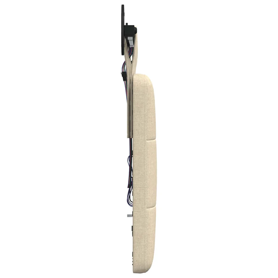 Tête de lit suspendue Avec lumière LED Crème Tissu - 7