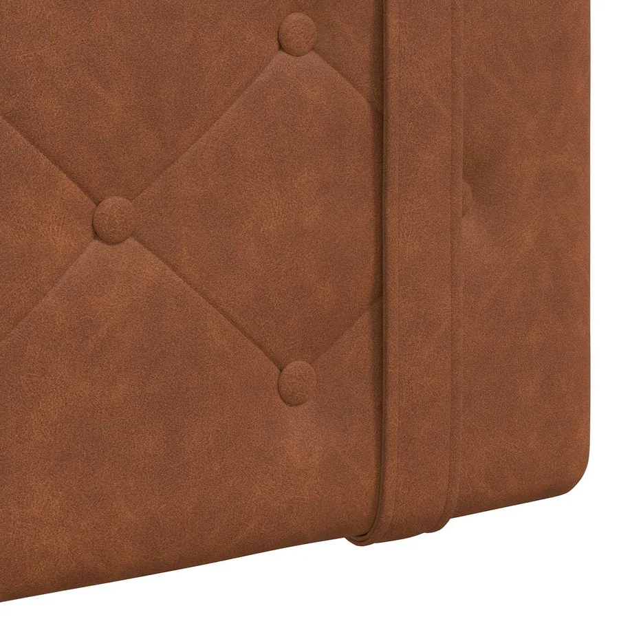 Tête de lit suspendue Avec lumière LED Marron PU antique - 9