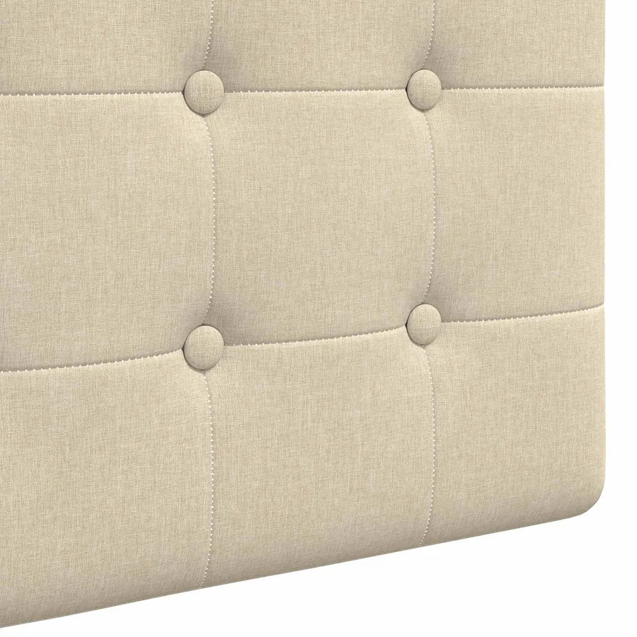 Tête de lit suspendue Avec lumière LED Crème Tissu - 9