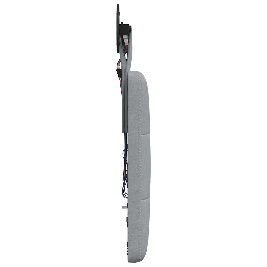 Tête de lit suspendue Avec lumière LED Gris clair Tissu - 7