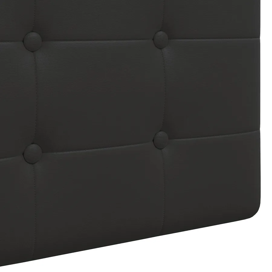 Tête de lit suspendue Avec lumière LED Noir Simili cuir - 9