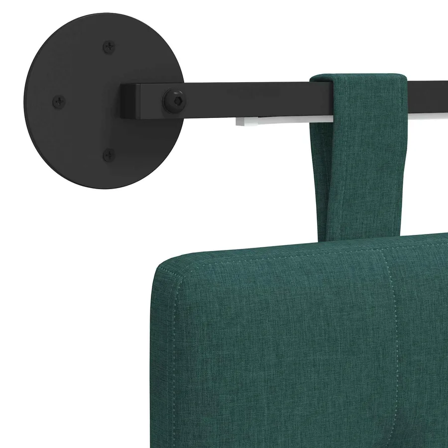 Tête de lit suspendue Avec lumière LED Vert foncé Tissu - 8