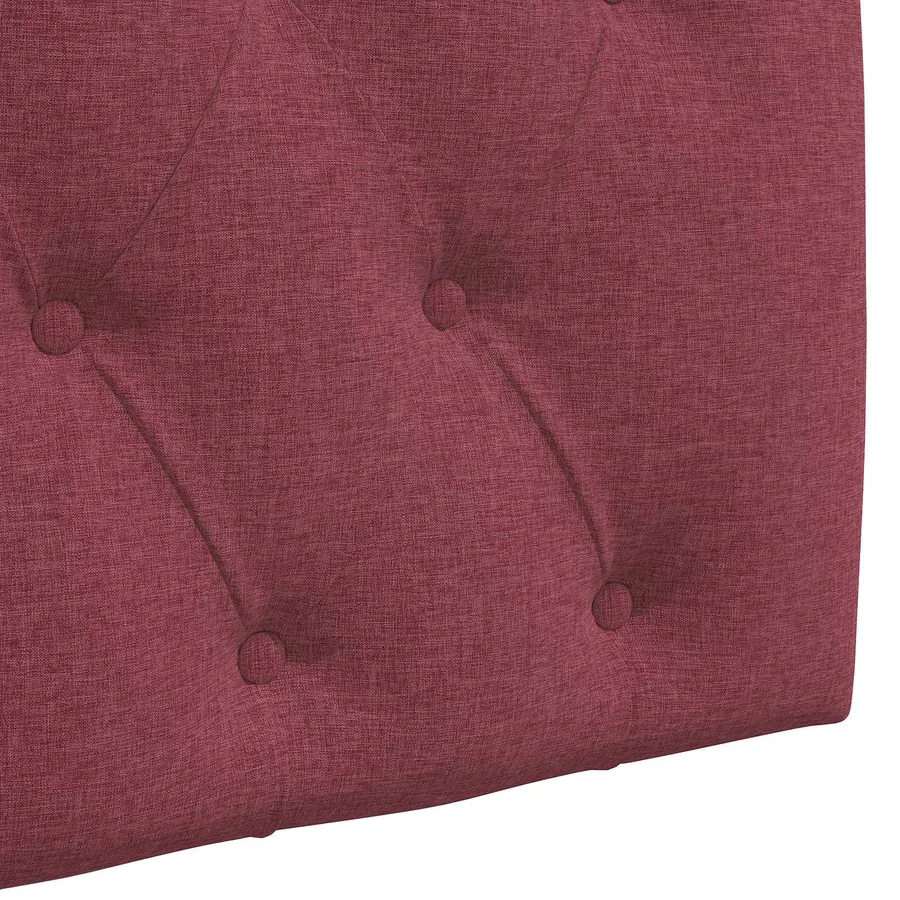 Tête de lit suspendue Avec lumière LED Bordeaux Tissu - 9