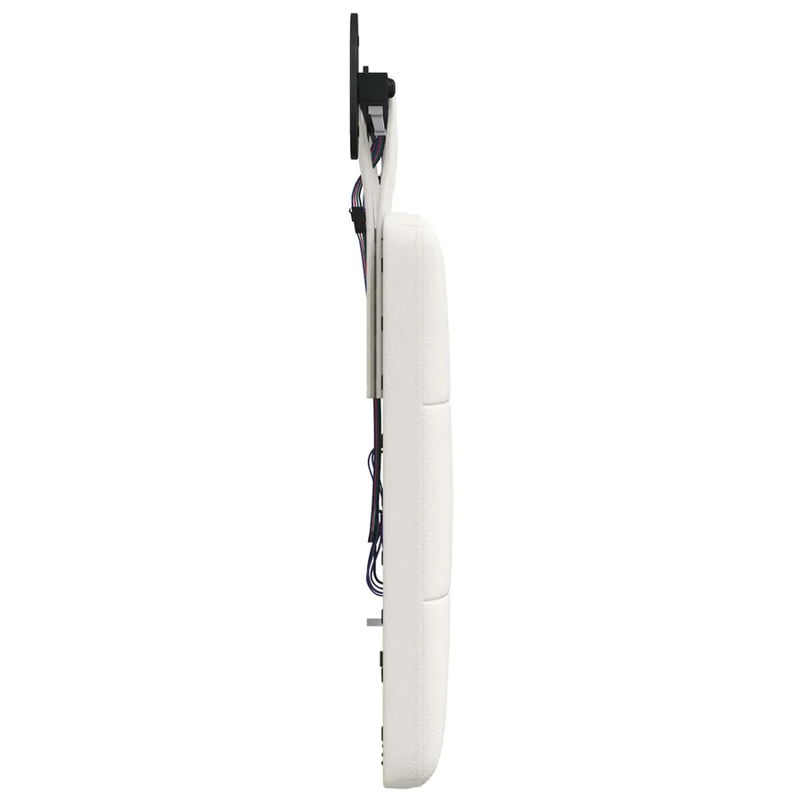 Tête de lit suspendue Avec lumière LED Blanc Simili cuir - 7