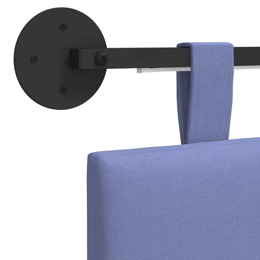 Tête de lit suspendue Avec lumière LED Bleu denim Tissu - 10