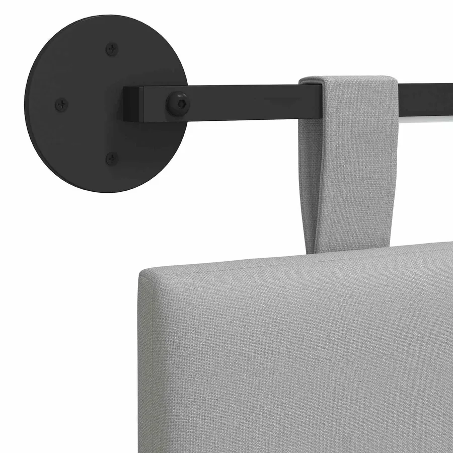 Tête de lit suspendue Avec lumière LED Gris nuage Tissu - 8