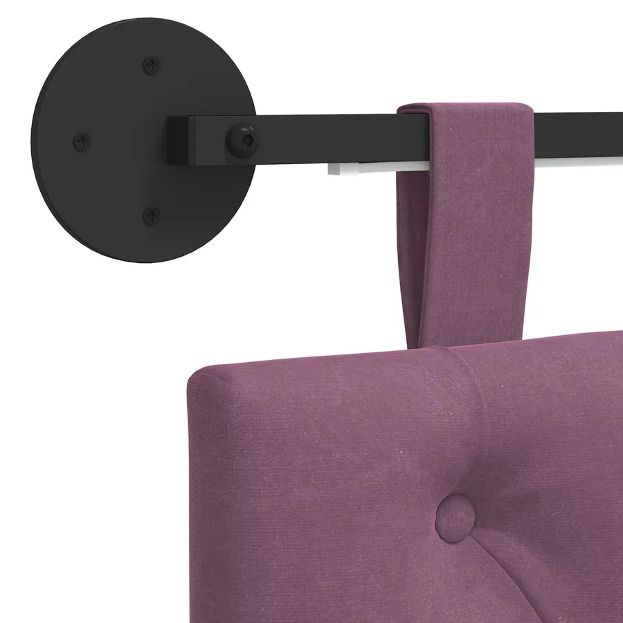 Tête de lit suspendue Avec lumière LED Pourpre Velours - 10