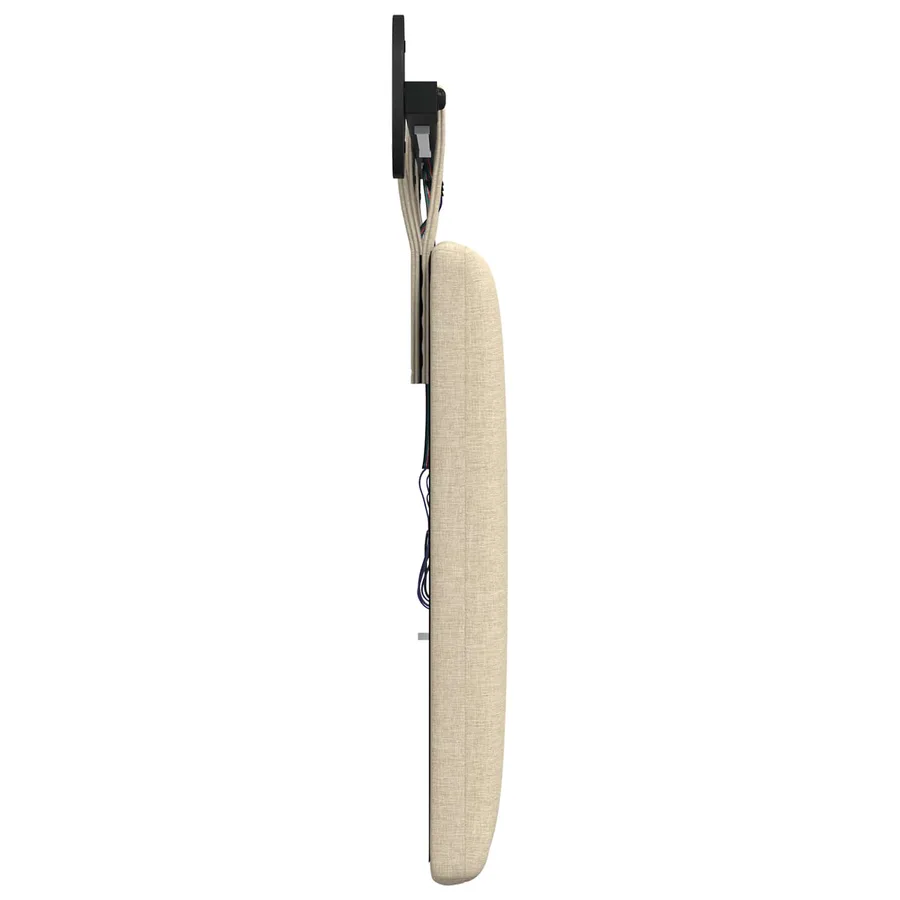 Tête de lit suspendue Avec lumière LED Crème Tissu - 7