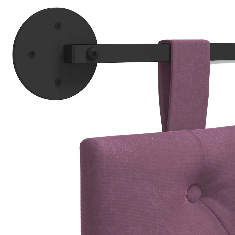 Tête de lit suspendue Avec lumière LED Pourpre Velours - 10