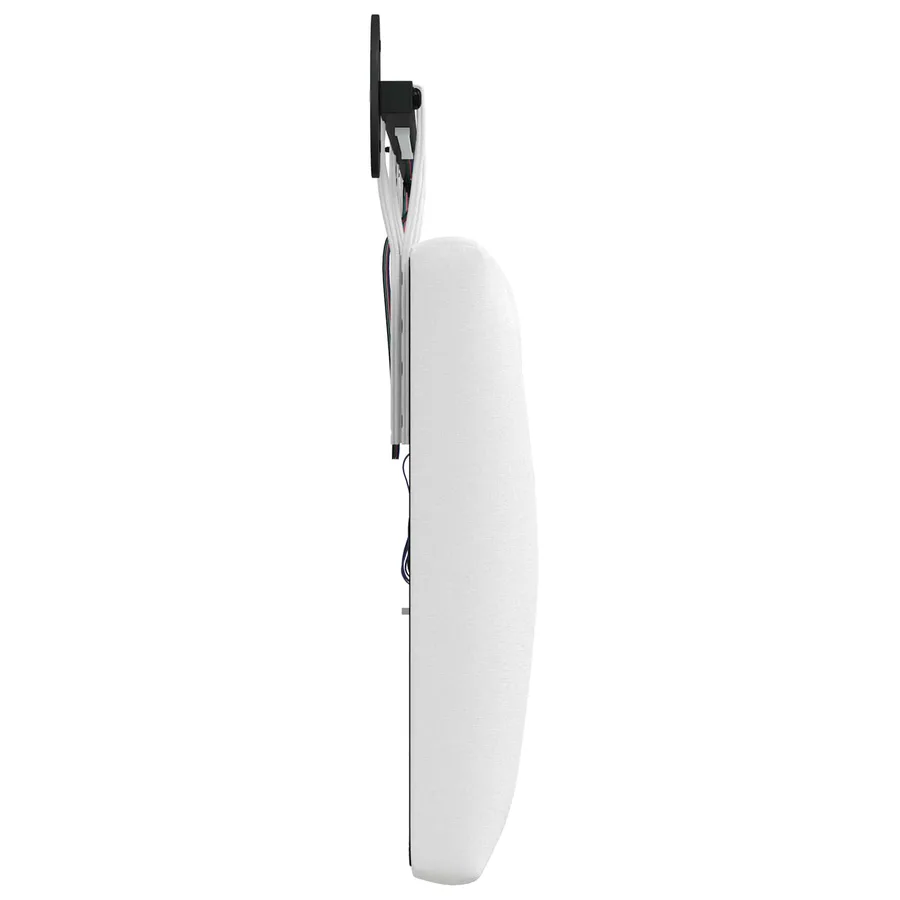 Tête de lit suspendue Avec lumière LED Blanc Tissu - 7