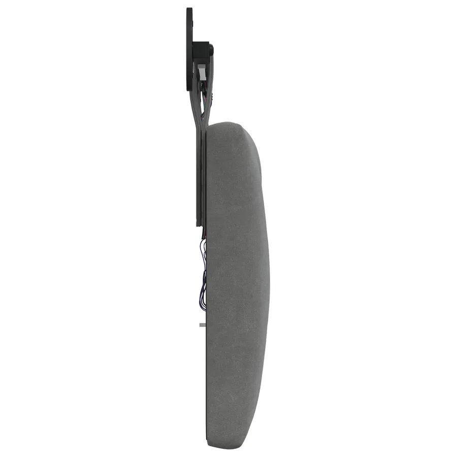 Tête de lit suspendue Avec lumière LED Gris foncé Velours - 7