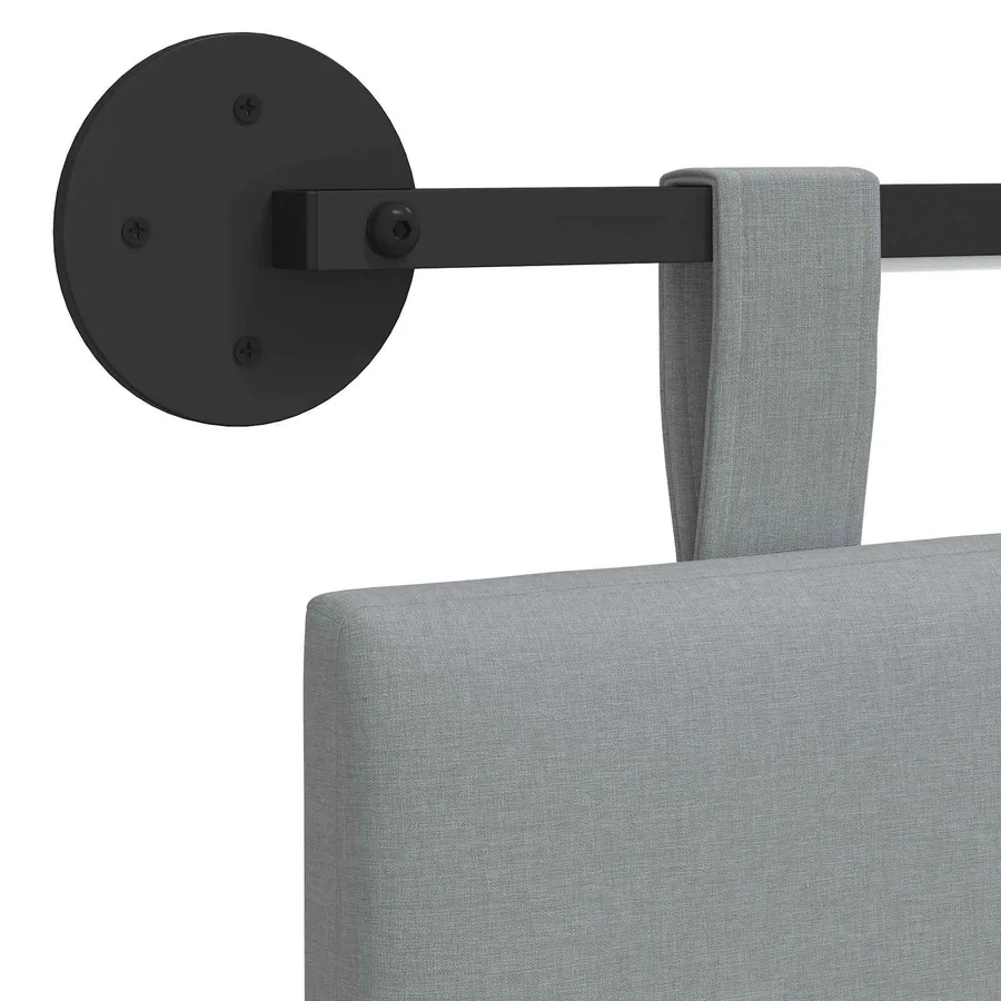 Tête de lit suspendue Avec lumière LED Gris clair Tissu - 10