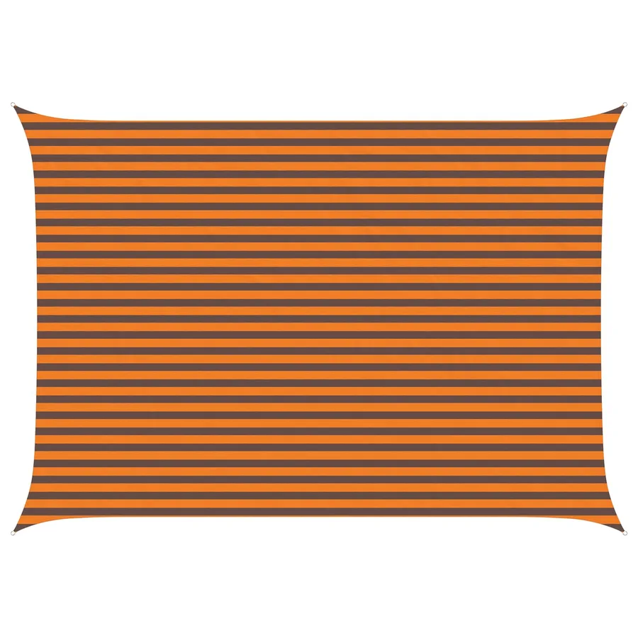 Voile d'ombre Orange et marron 5 × 3,5 m 100 % polyester Oxford - 2
