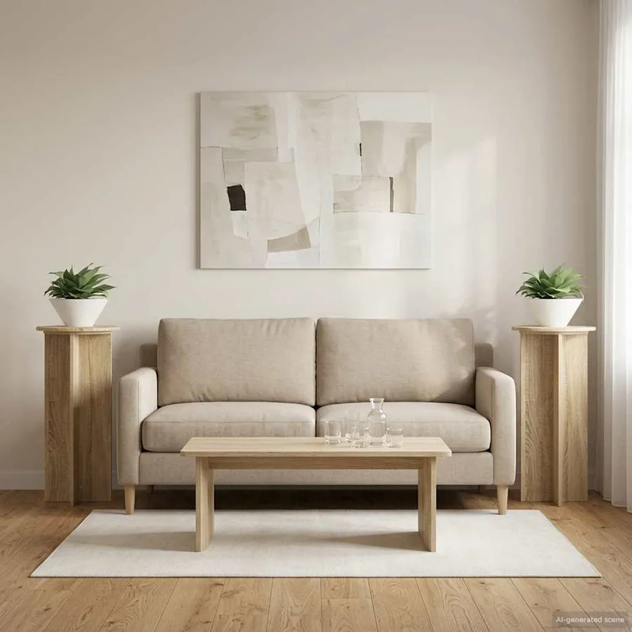 Support de Plante 2 pcs Chêne Sonoma 40 x 40 x 80 cm - 4