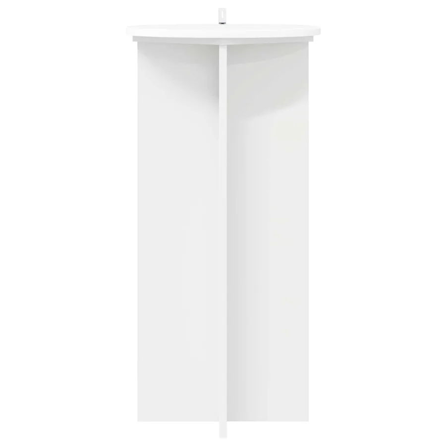 Support de Plante 2 pcs Blanc Ø40 x 80 cm Bois d'ingénierie - 6