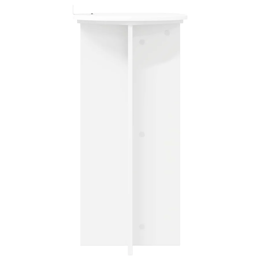 Support de Plante 2 pcs Blanc Ø40 x 80 cm Bois d'ingénierie - 7