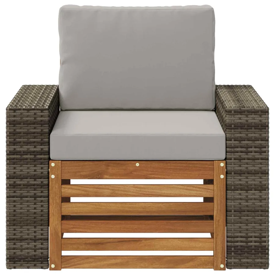 Sofa de milieu extérieur Bois d'Acacia Massif Naturel - 3