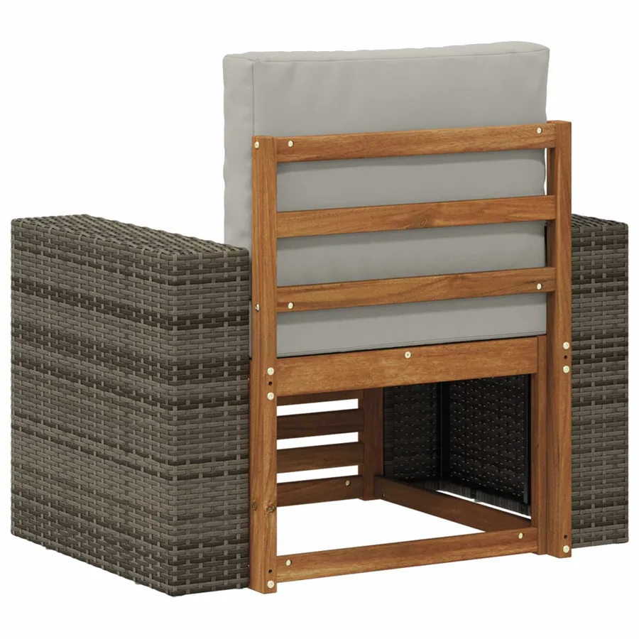 Sofa de milieu extérieur Bois d'Acacia Massif Naturel - 5