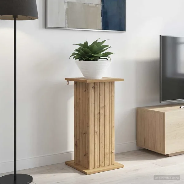 Support de Plante 2 pc Chêne artisanal 30,5 x 30 x 60,5 cm