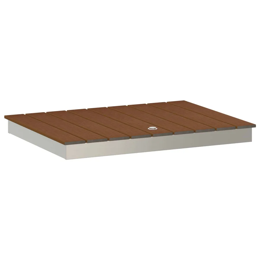 Douche de jardin WPC et Acier inoxydable 201 Marron - 4