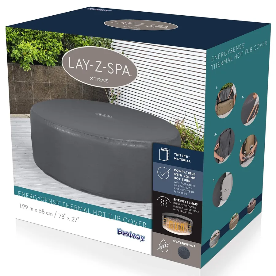 Bestway Housse Gris Ø196 x 71 cm PVC et POM - 5