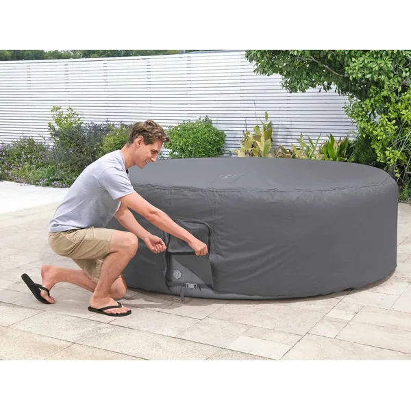 Bestway Housse Gris Ø236 x 71 cm PVC et POM